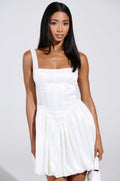 SOPHIA SATIN MINI DRESS WITH CORSET DETAIL
