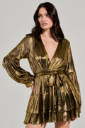 GLOW BABY METALLIC MINI DRESS