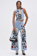 PATCH DENIM RELAXED PANT
