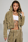 STEALTHY CORDUROY CARGO BOMBER