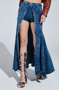 PAINTED LADY MAXI SKIRT WITH BUILT IN SHORT