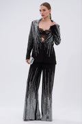MILA EMBELLISHED FLARE PANT IN BLACK