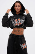 LUCKY ELEVEN CHAIN CROP SWEATSHIRT