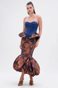 LADY LUX BROCADE BUBBLE HEM MIDI SKIRT