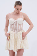 BRUNCHIN LACE MINI DRESS