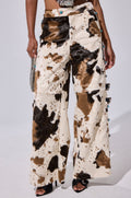 HIGHLAND COW FAUX FUR PANT