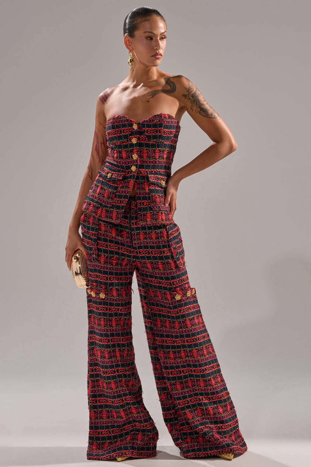 ONLY THINK ABOUT YOU CORSET IN TWEED