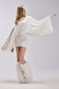 DIANA DRAPED MINI DRESS IN WHITE