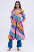 BIASED PATCHWORK BROCADE TRENCH
