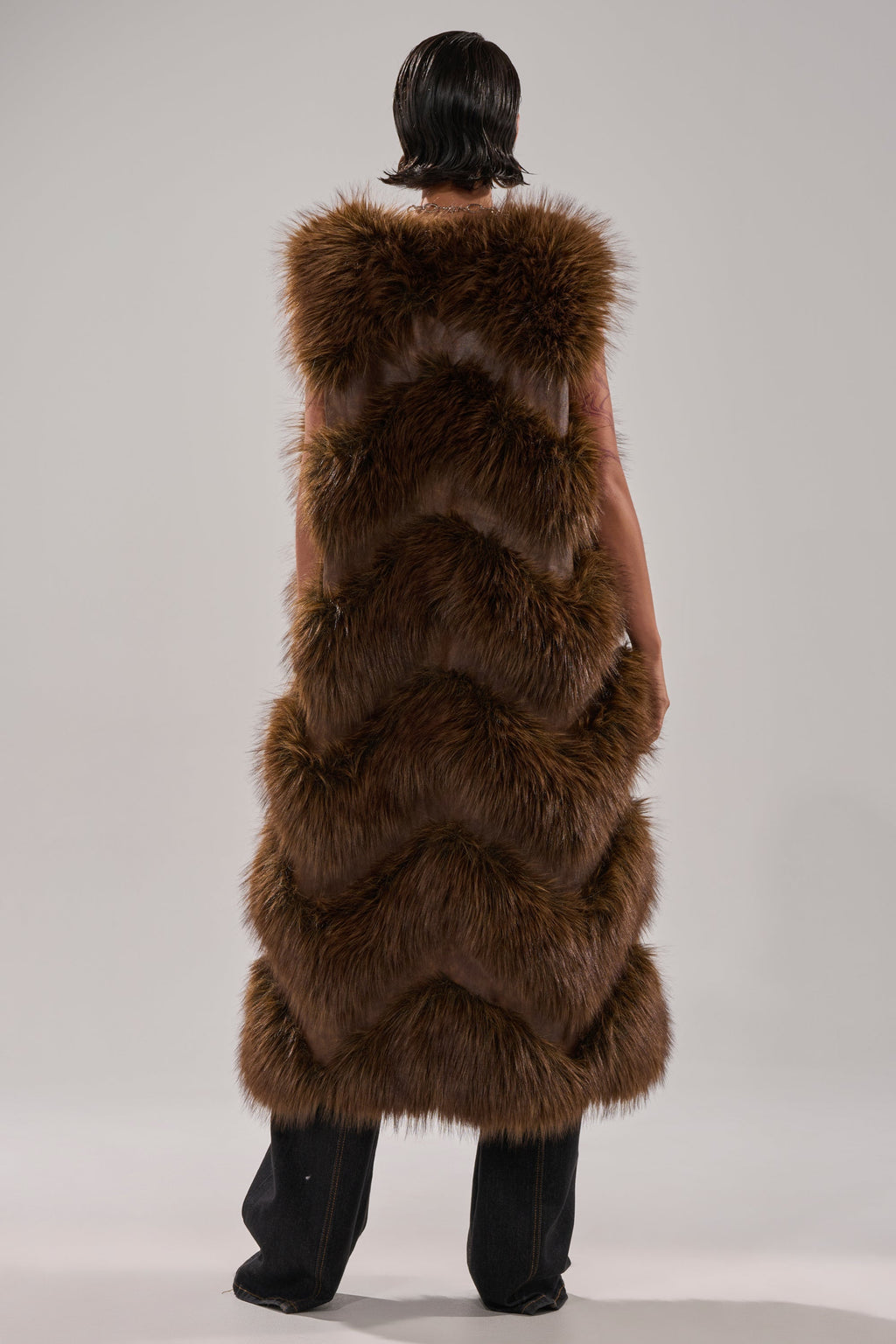 CAN'T BE BOTHERED PANELED FUR VEST