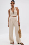 HOLLYWOOD SLINKY TEXTURED PALAZZO PANT