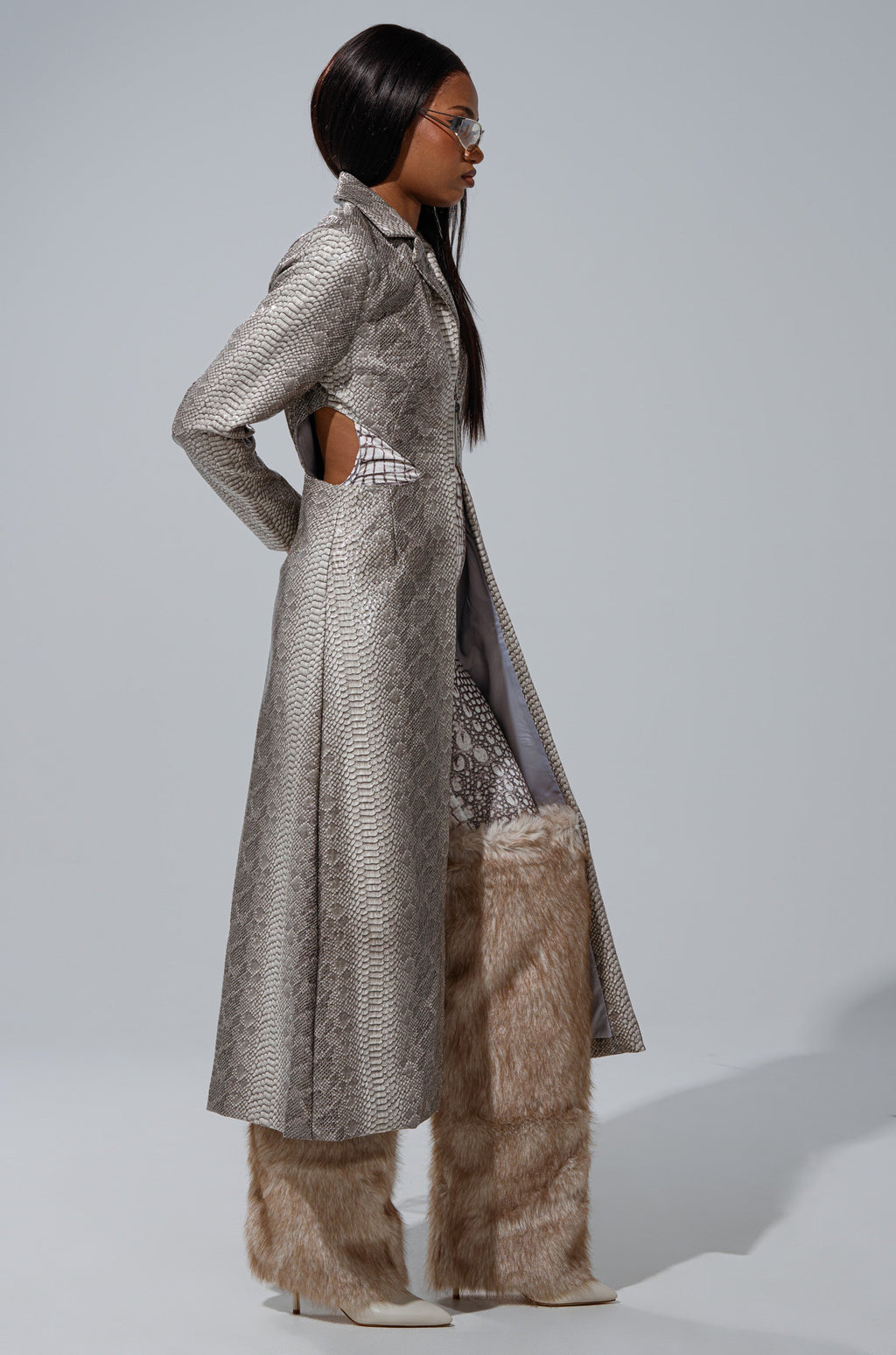 LILA CUTOUT TRENCH