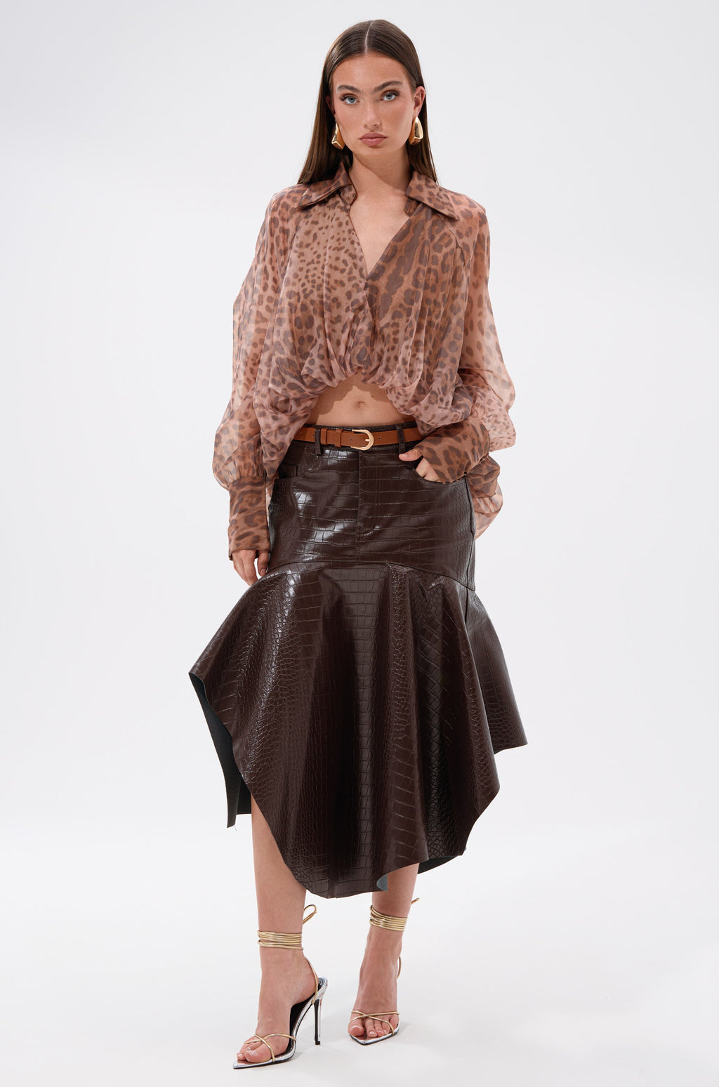 WILD SPIRIT HIGH LOW SHEER BLOUSE
