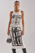 BREAK FREE PRINTED MIDI DRESS
