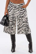 ZEBRA LUXE BERMUDA SHORT