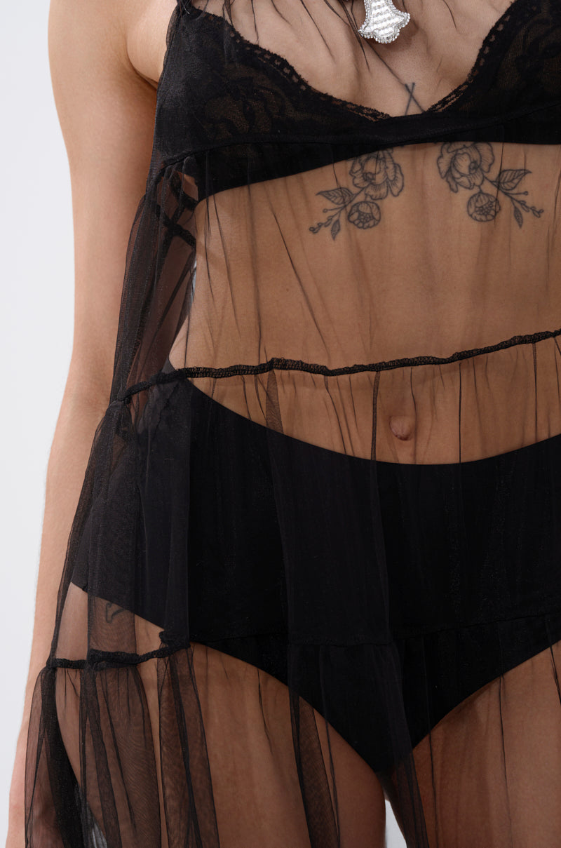PERFECT FOR LAYERING TULLE MAXI DRESS