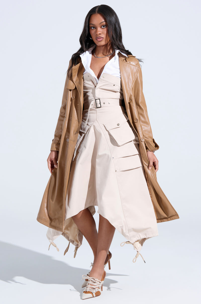 STROLLIN DOWN SOHO CARGO MIDI DRESS