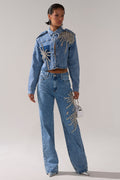 SPARKLE AND SHINE QUEEN RELAXED DENIM