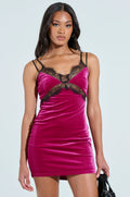 CHICEST IN THE ROOM VELVET MINI DRESS