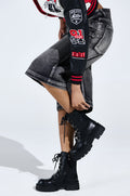 AZALEA WANG BROOKS BLACK COMBAT BOOTIE