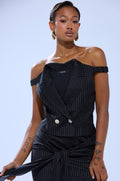 BUSINESS ONLY PINSTRIPE CORSET