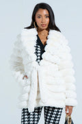 LANA POPCORN FAUX FUR JACKET