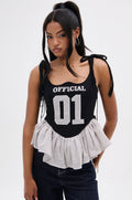 OFFICIAL PRINCESS LACE PEPLUM CORSET TOP