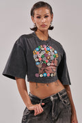 PINNED DOWN MINERAL WASHED TEE IN GREY