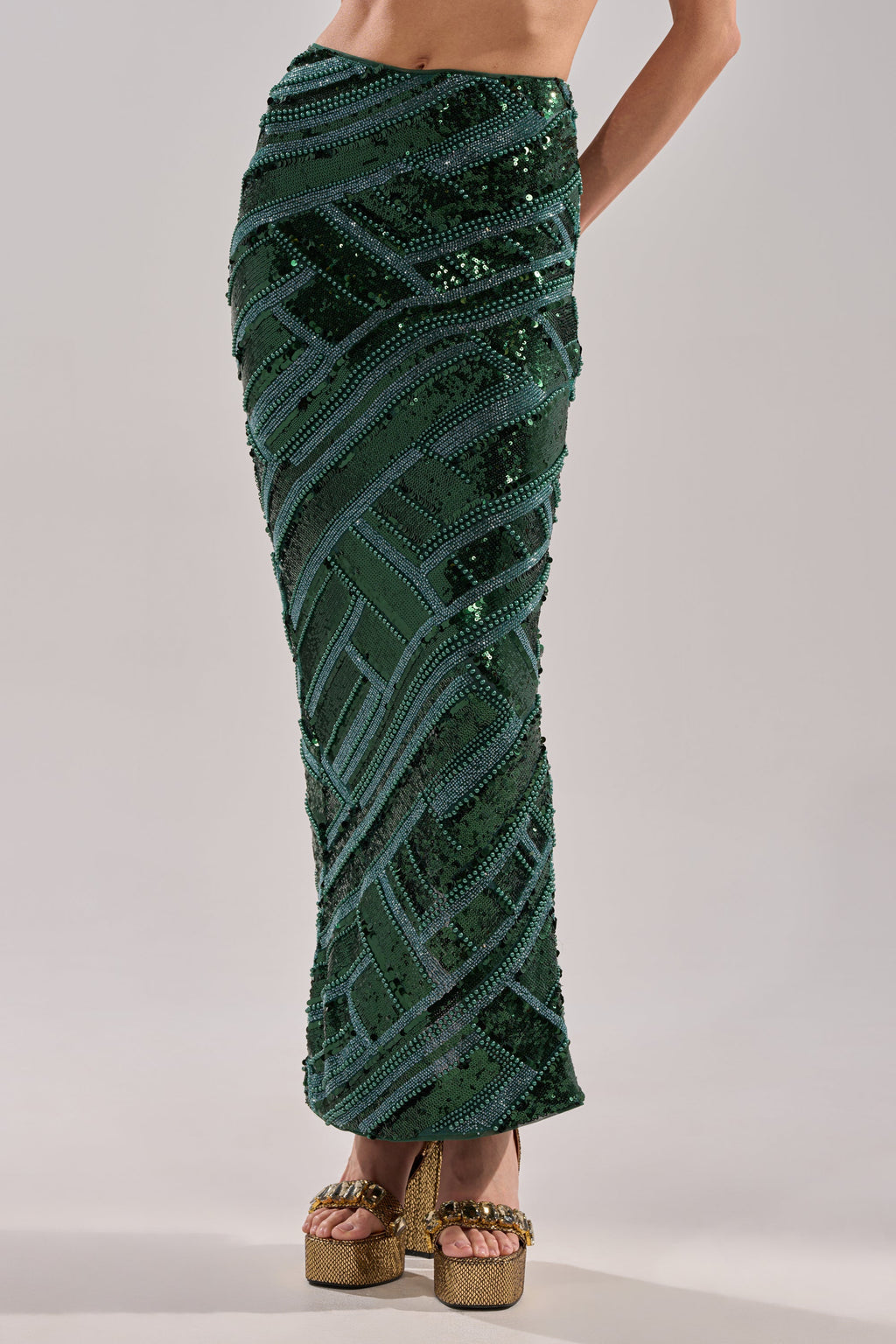 HOTTEST IN THE CLUB SEQUIN MAXI SKIRT