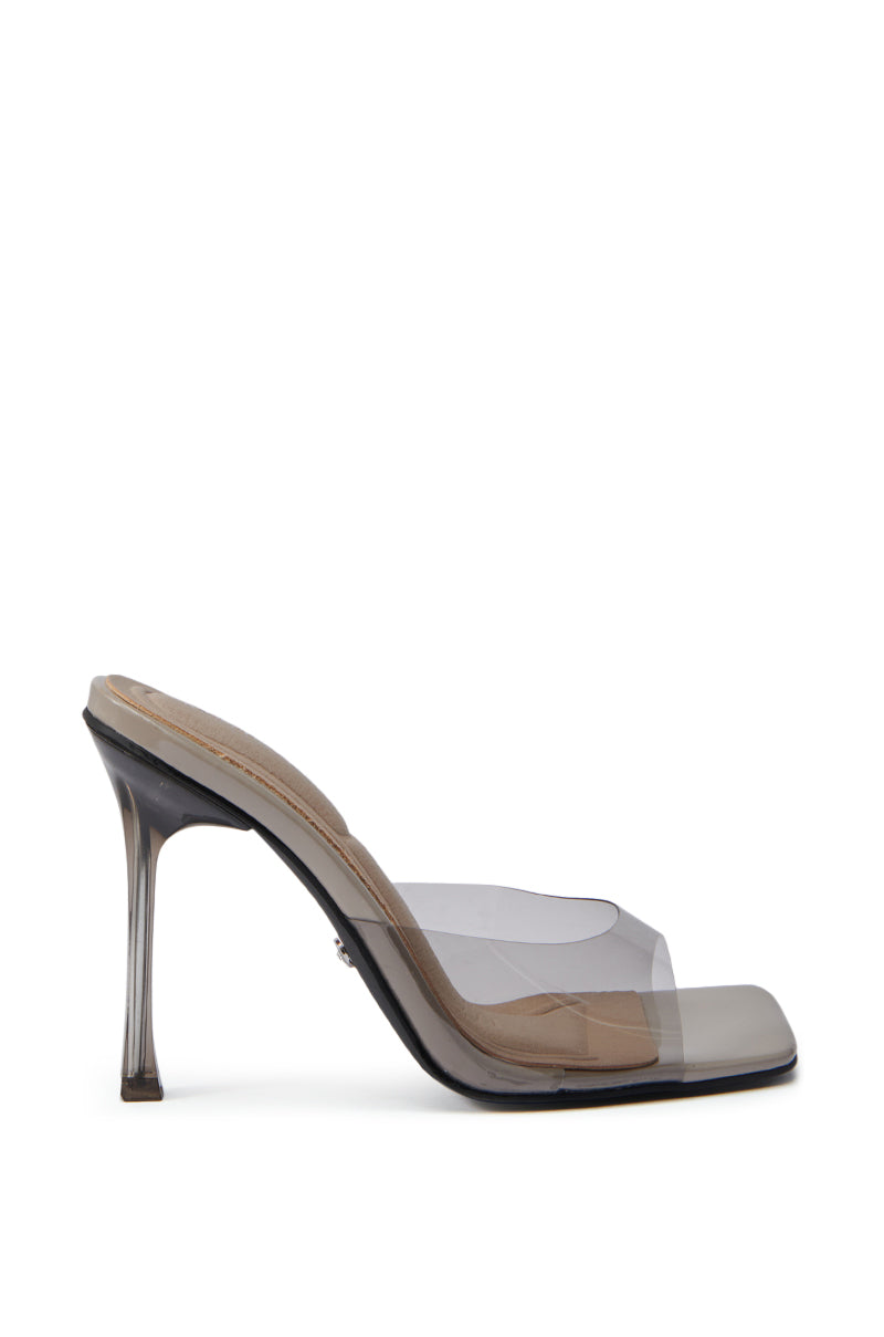 AZALEA WANG GUILA GREY PVC SLIP ON SANDAL