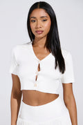 LEMONY EMILY BUTTON DOWN TOP IN WHITE