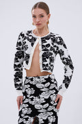 BLACK ROSE PETAL CARDIGAN