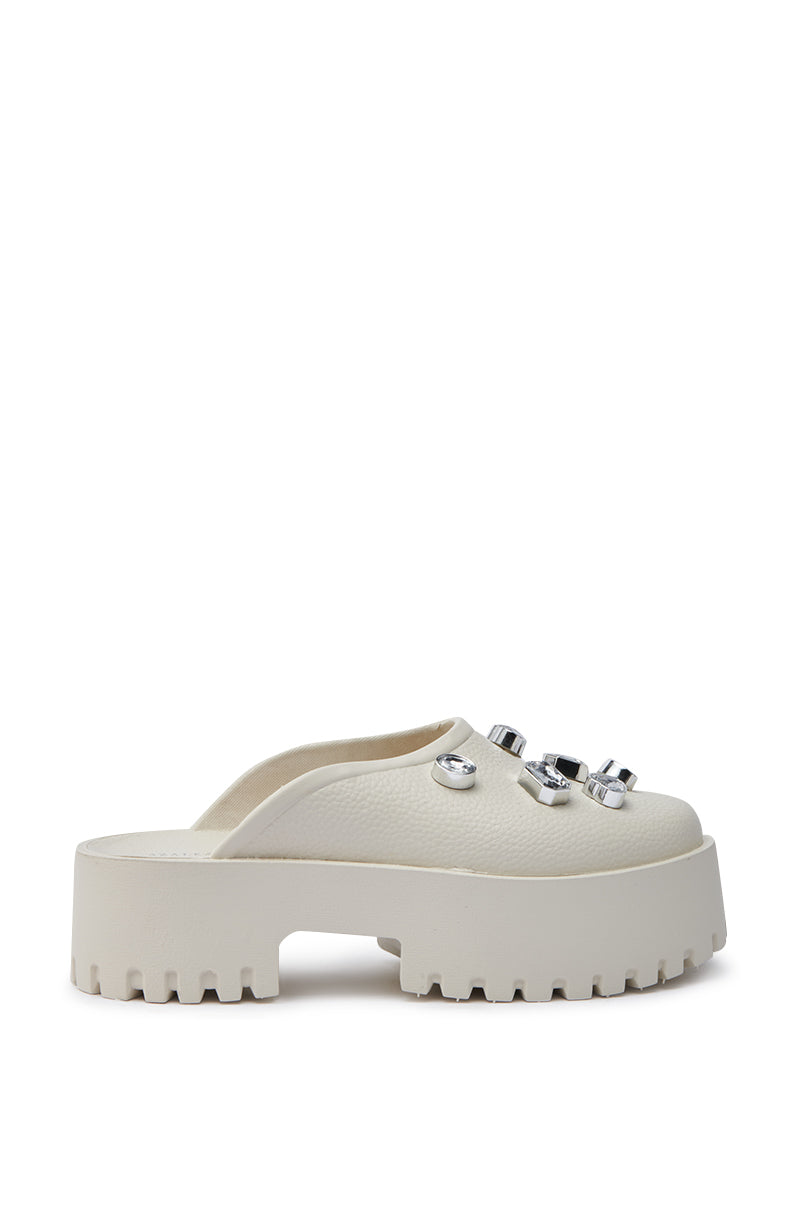 AZALEA WANG HAIN IVORY RHINESTONE FLAT