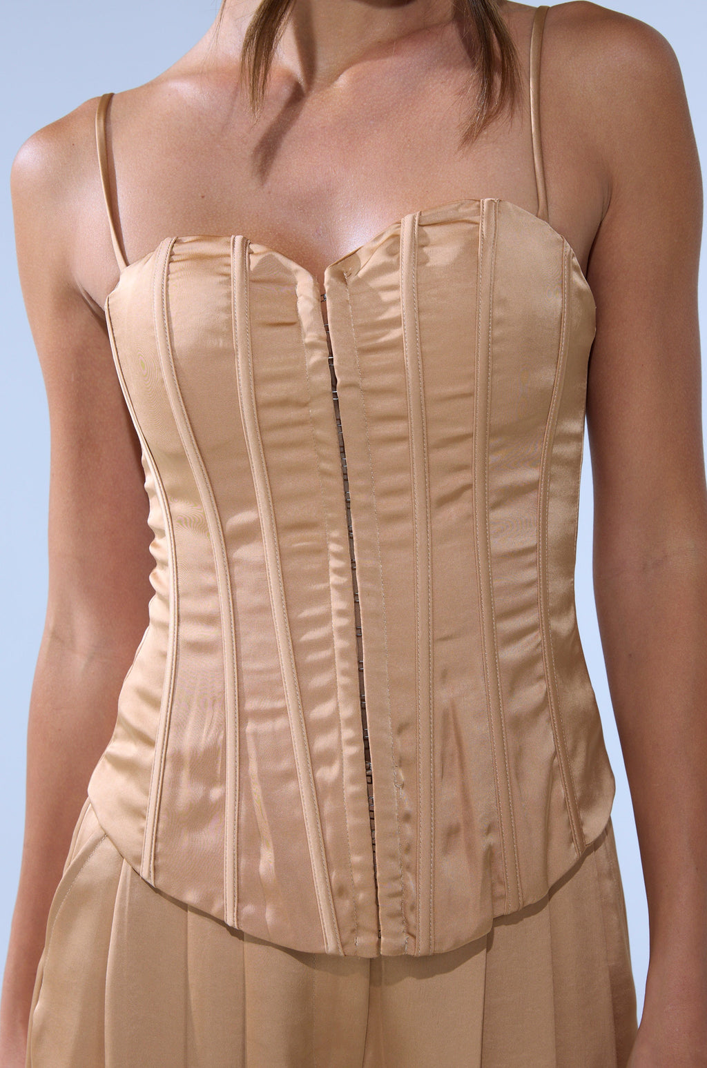 HANSEL MOCHA SATIN CORSET