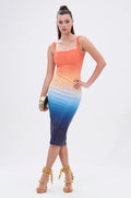 SUNSET LOVERS OMBRE MIDI DRESS