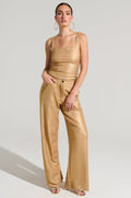 UP ALL NIGHT THINKING TROUSER IN GOLD