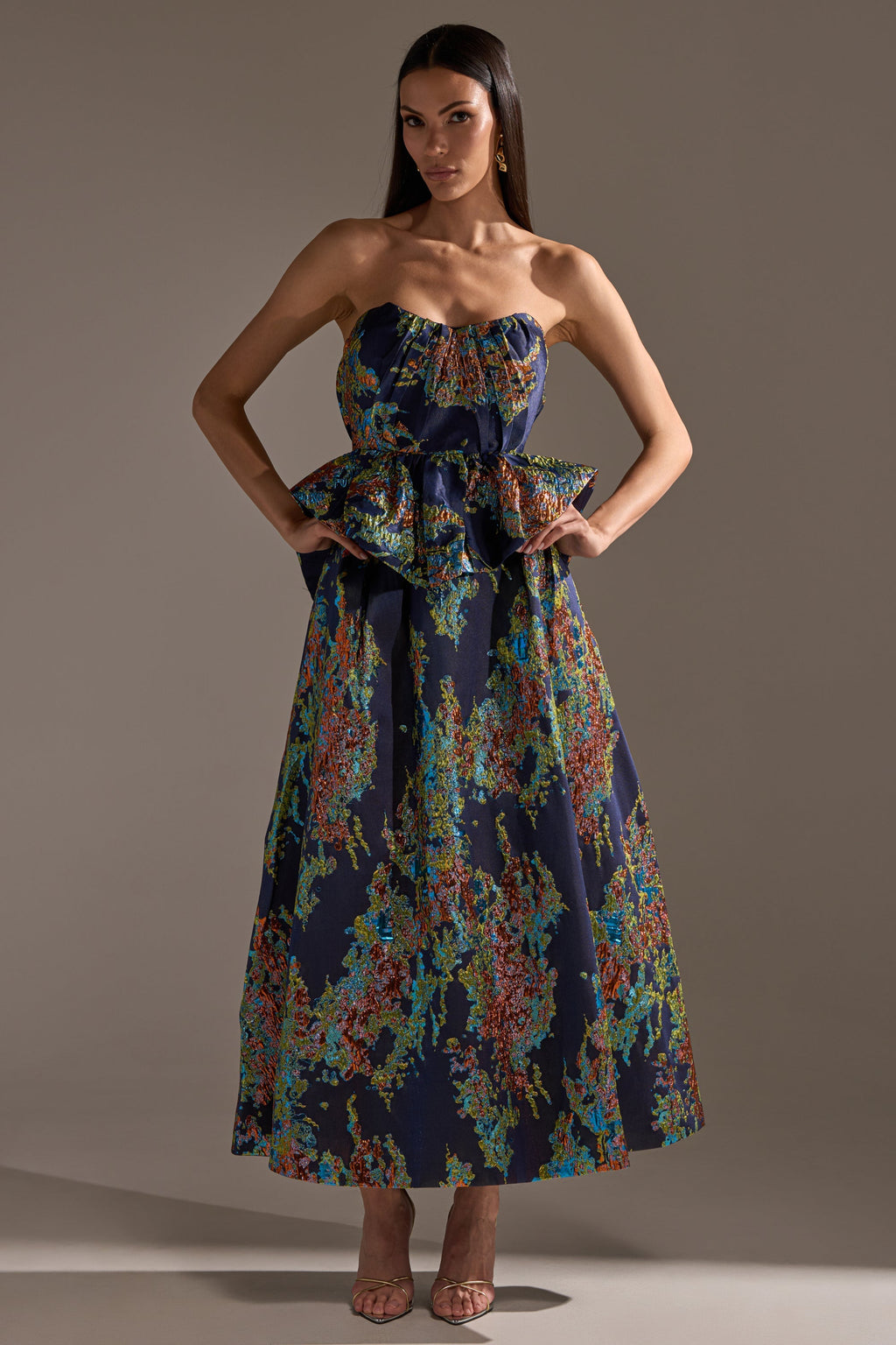 IN THE WILD BROCADE MAXI SKIRT