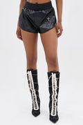 ITS A VIBE FAUX LEATHER SHORT