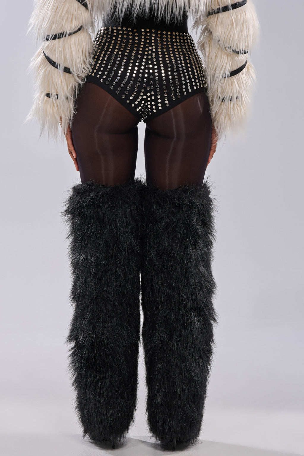 COOLEST GIRL ON THE BLOCK MESH HOT SHORT WITH STUDS