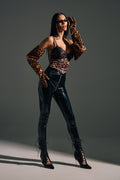 DROP IT LIKE ITS HOT VINYL LEGGING WITH ZIPPER