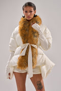 TALK TO ME NICE FUR TRIM PUFFER