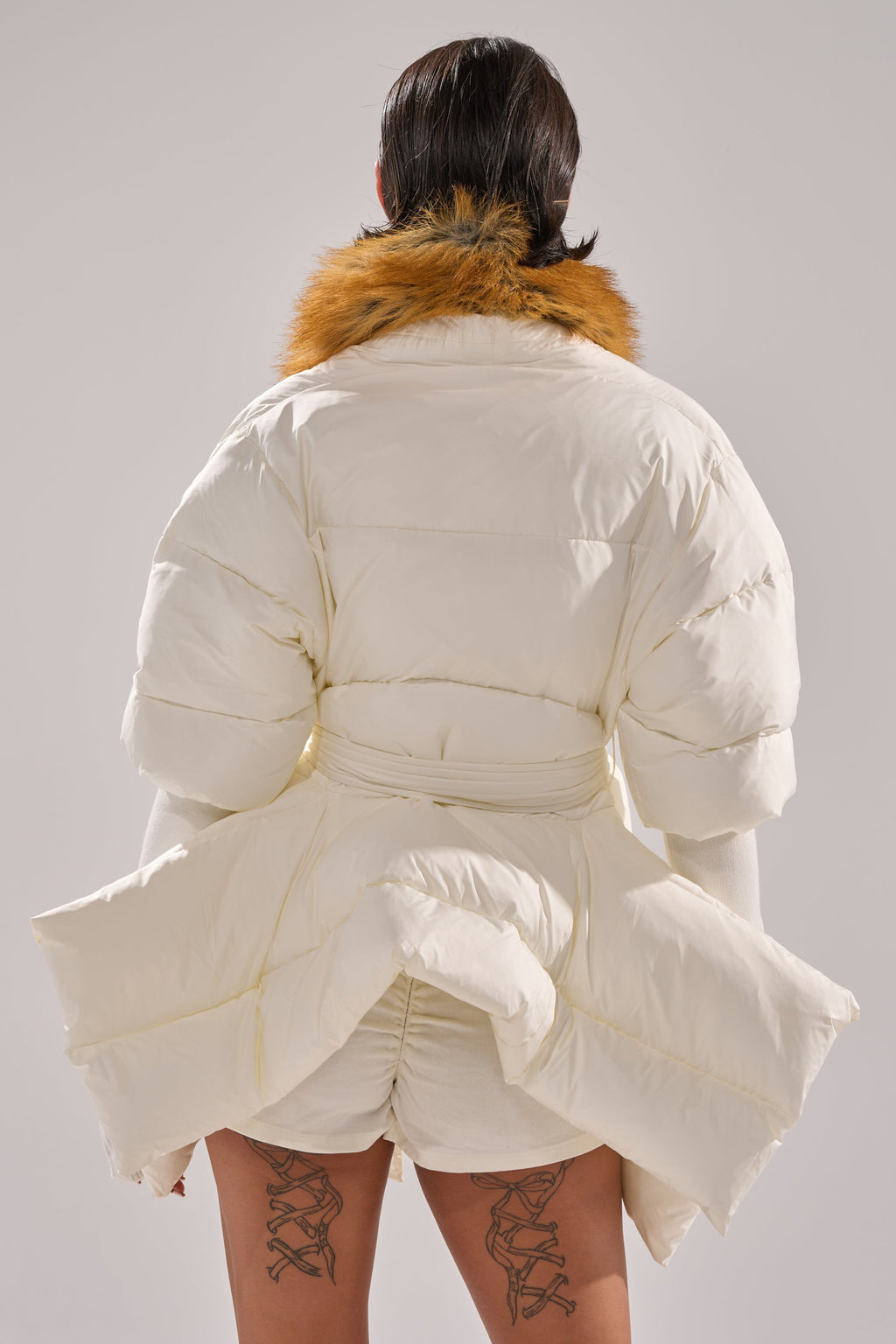 TALK TO ME NICE FUR TRIM PUFFER
