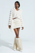 BUNNY FAUX FUR MINI SKIRT