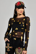 GILDED MESH TOP