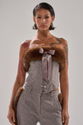 HALLE FUR TRIM CORSET