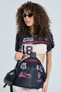 GIRL BOSS MOMENTS BLACK MULTI CUT OUT TSHIRT