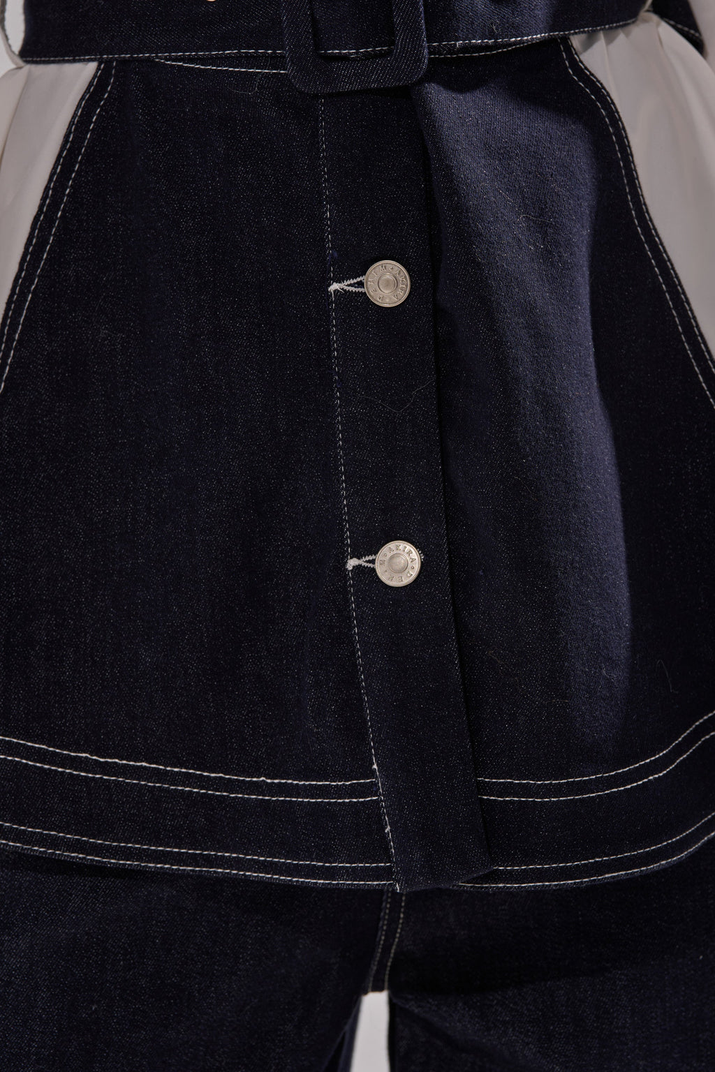 DIANA DENIM AND POPLIN BUTTON DOWN