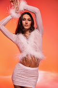 ICY HOT FEATHER BLOUSE