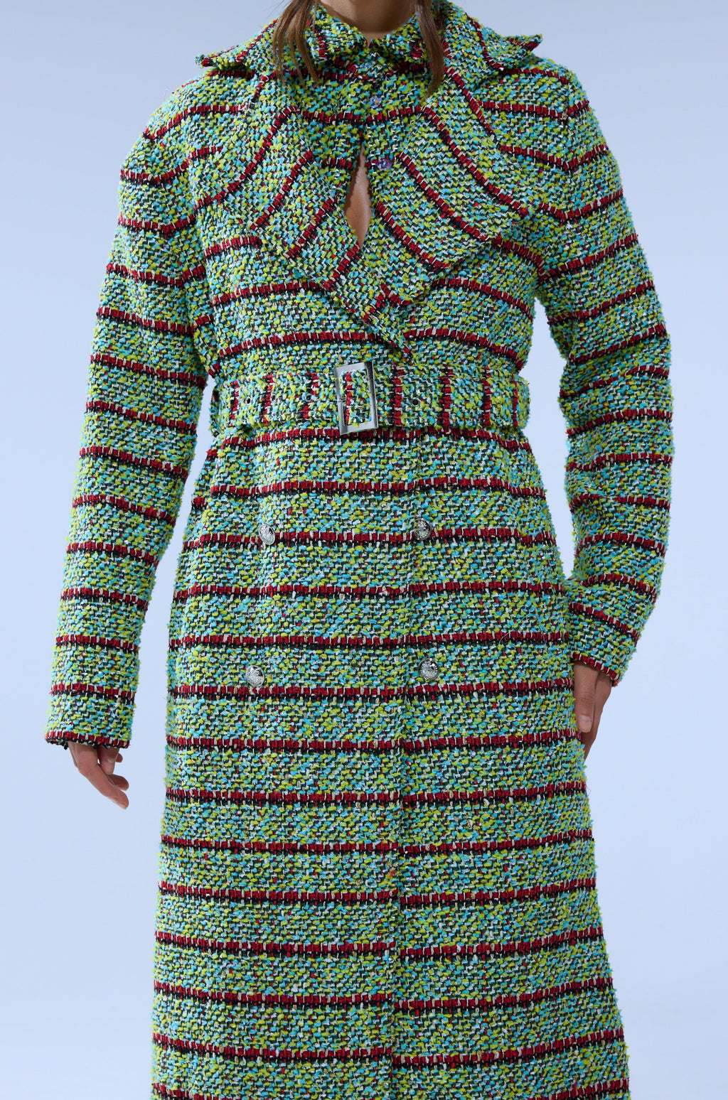 IT'S GIVING LUCK TWEED TRENCH