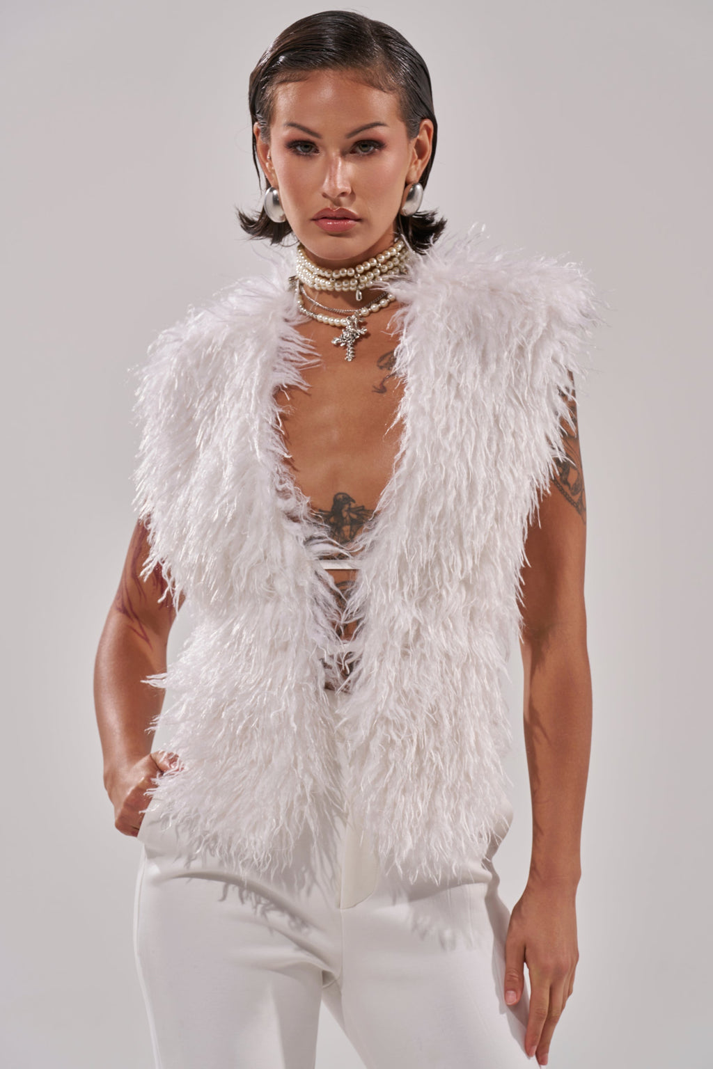 JAMEELA FAUX FUR TOP